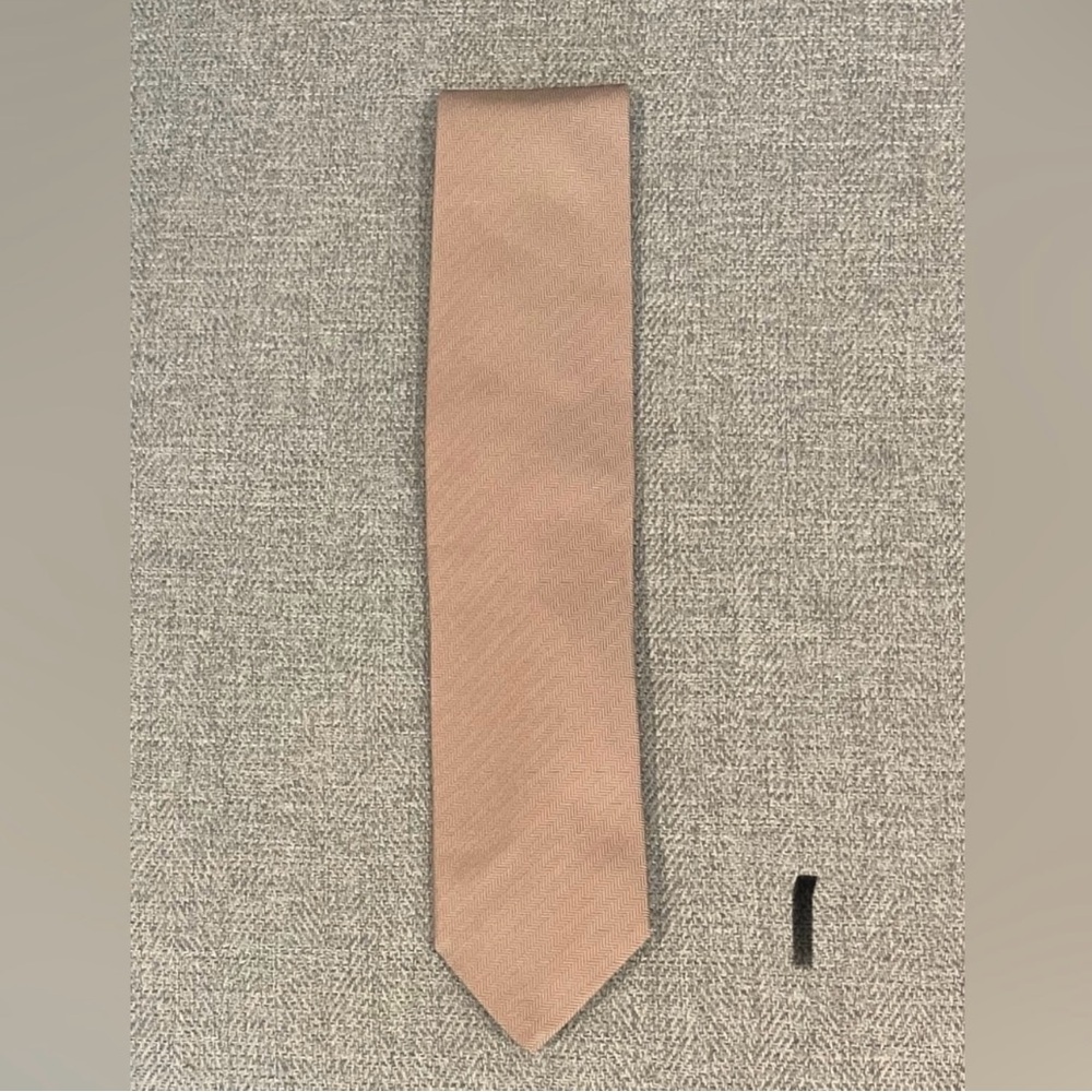 BRIONI Tie brown herringbone silk